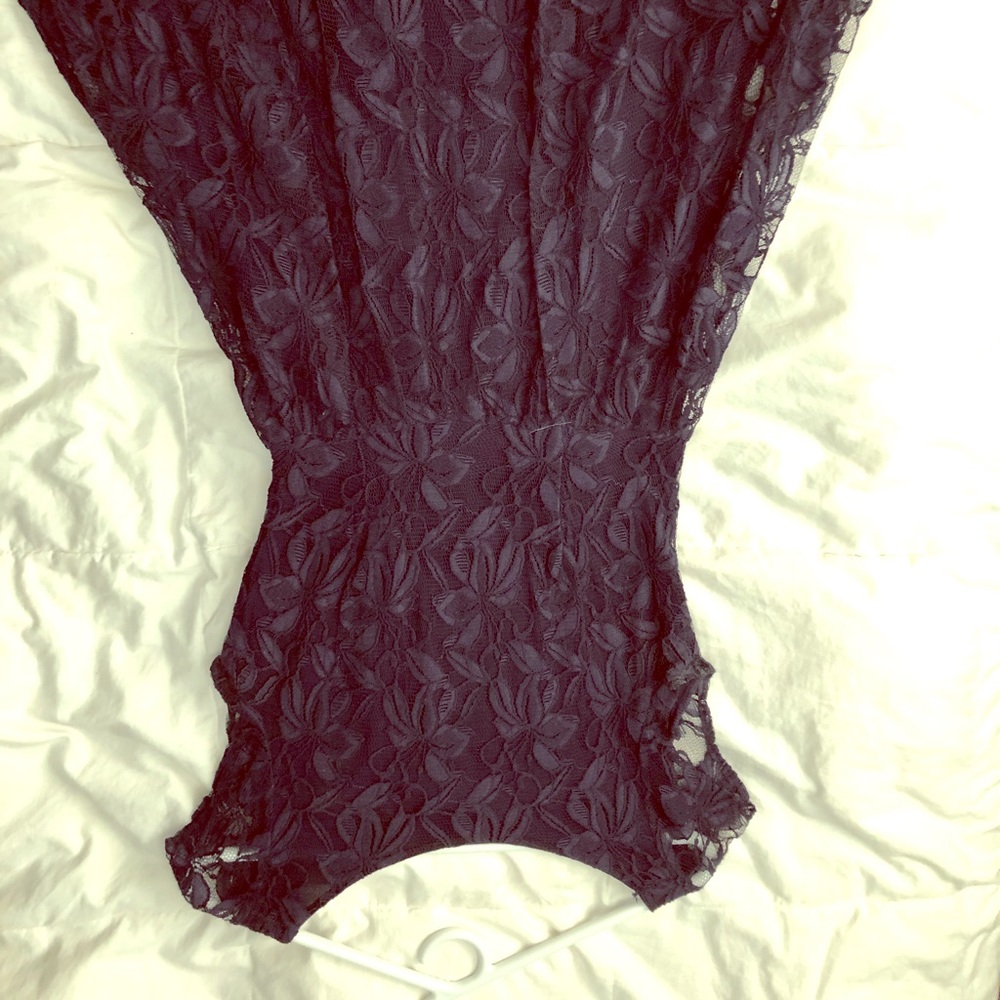High front neck, lower back dress